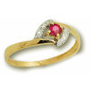 Bague flavia en or avec rubis