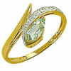Bague flore en or avec aigue marine