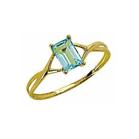 Bague florence en or avec aigue marine