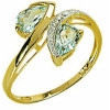Bague florentine en or avec aigues marine