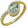 Bague floriane en or avec aigue marine