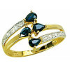 Bague florie en or avec saphirs