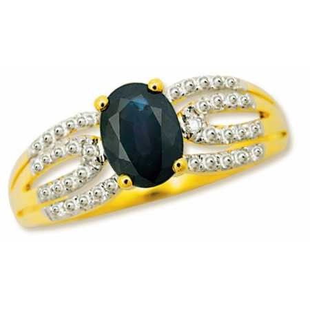 Bague gwendolina en or avec saphir et diamants