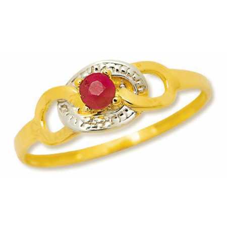 Bague gwenn en or avec rubis