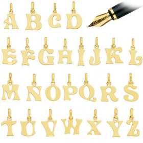 Pendentif initiale en or lettre fantaisie - Bijouterieonline.com