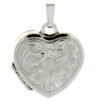 Pendentif cassolette coeur en argent.