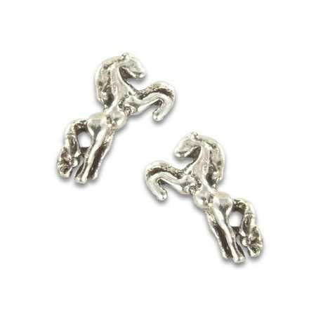 Clous d'oreilles chevaux en argent