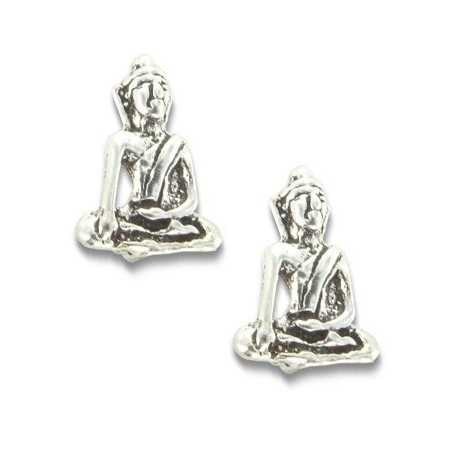 Clous d'oreilles bouddha en argent - 1