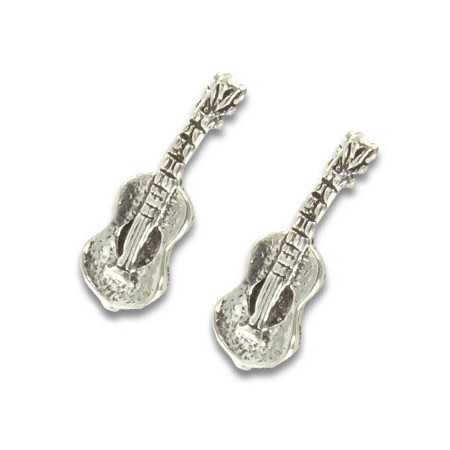 Clous d'oreilles guitares en argent