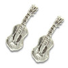Clous d'oreilles guitares en argent