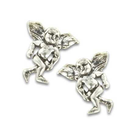 Clous d'oreilles anges en argent