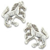 Clous d'oreilles chevaux cabrés en argent