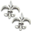 Clous d'oreilles fleurs de lys en argent