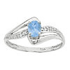 Bague en or et aigue marine