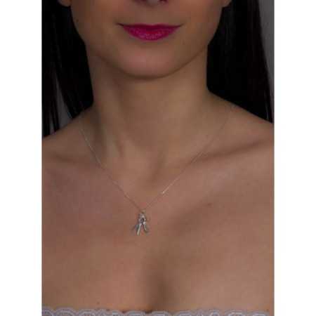 Pendentif coiffeur en argent porté