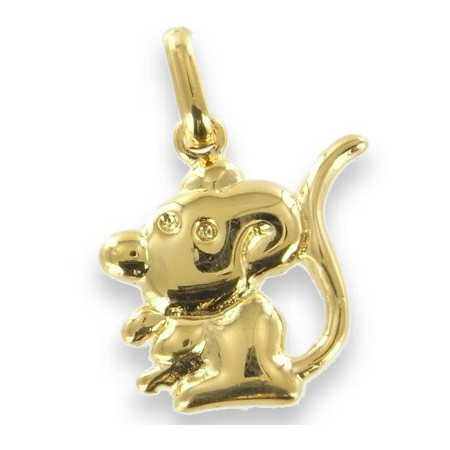 Pendentif souris plaqué or