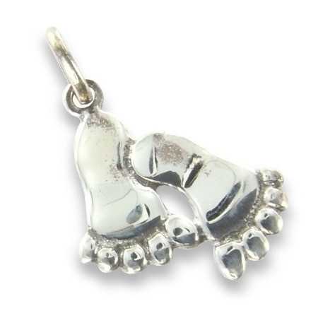 Pendentif pieds en argent