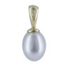 Pendentif or et perle de culture blanche poire