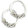Créoles en argent motif tribal