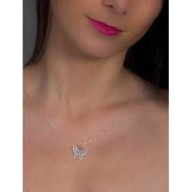 Papillon en argent avec zircones - Bijouterieonline.com