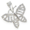 Papillon en argent avec zircones