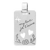 Pendentif my love, je t'aime en argent