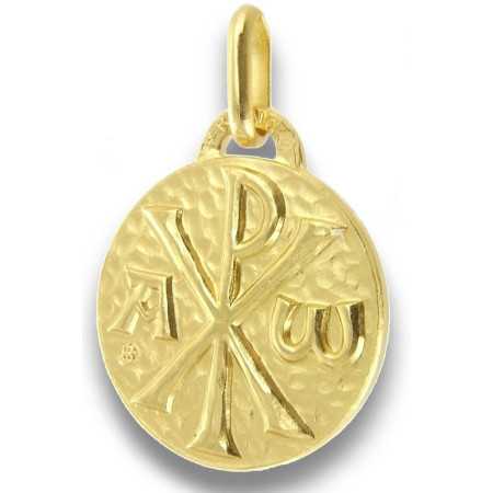 Médaille Chrisme plaqué or - Bijouterieonline.com