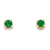 Clous d'oreilles en or 750 avec émeraudes 2,8 mm