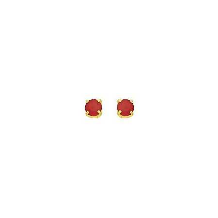 Clous d'oreilles rubis 2,5 mm