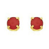 Clous d'oreilles rubis 2,5 mm
