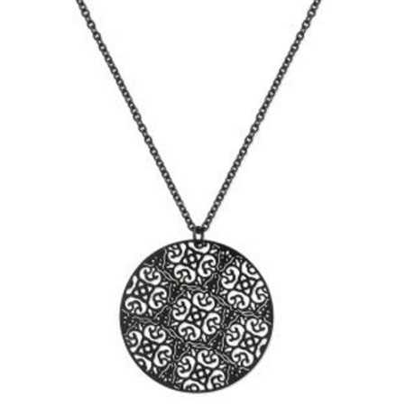 collier acier noir