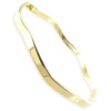 Bracelet jonc vagues plaqué or