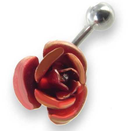 Piercing banana rose rouge orangé