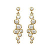 Boucles d'oreilles floréa plaqué or et zirconias