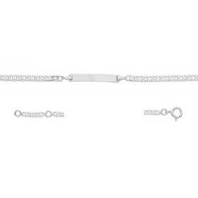 Gourmette bébé en argent mailles marines plates - Bijouterieonline.com