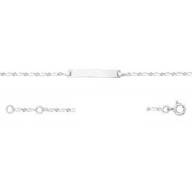 Gourmette bébé en argent mailles alternées - Bijouterieonline.com