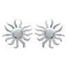 Clous d'oreilles soleil en argent