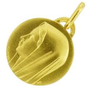 Médaille vièrge plaqué or.