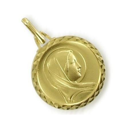 Médaille vièrge plaqué or.