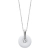 Collier argent avec roue céramique et zirconia