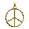 Pendentif peace and love plaqué or grand modele