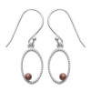 Boucles pendantes en argent et perles