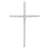 Très grande croix en argent et zirconias