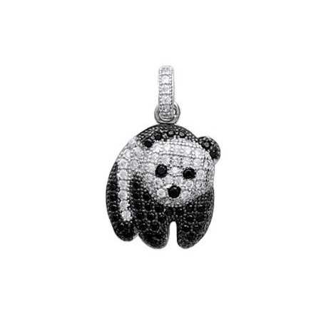 Pendentif panda en argent.