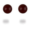 Clous d'oreilles boule d'agate rouge de 6 mm