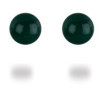 Clous d'oreilles boule d'agate verte de 6 mm