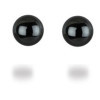 Clous d'oreilles boules d'hématites de 6 mm
