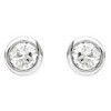 Clous d'oreilles en argent avec oxydes de zirconium
