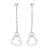 Boucles d'oreilles coeurs en argent