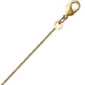 Chaîne plaqué or maille Paloma de 1 mm - Bijouterieonline.com